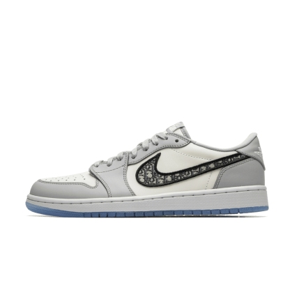 Dior x Air Jordan 1 Retro Low OG "White Wolf Grey"