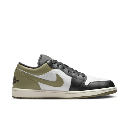 Air Jordan 1 Low "Black White Medium Olive"