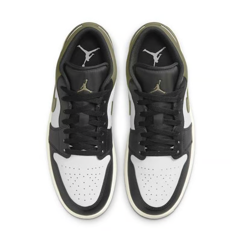Air Jordan 1 Low "Black White Medium Olive"