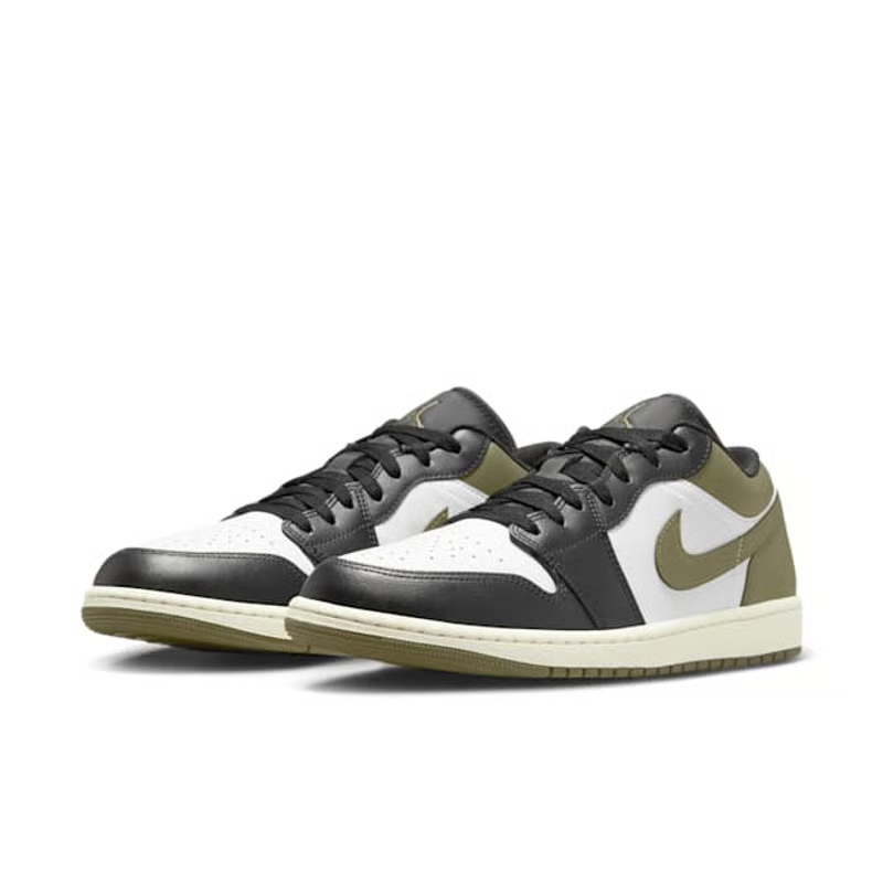 Air Jordan 1 Low "Black White Medium Olive"