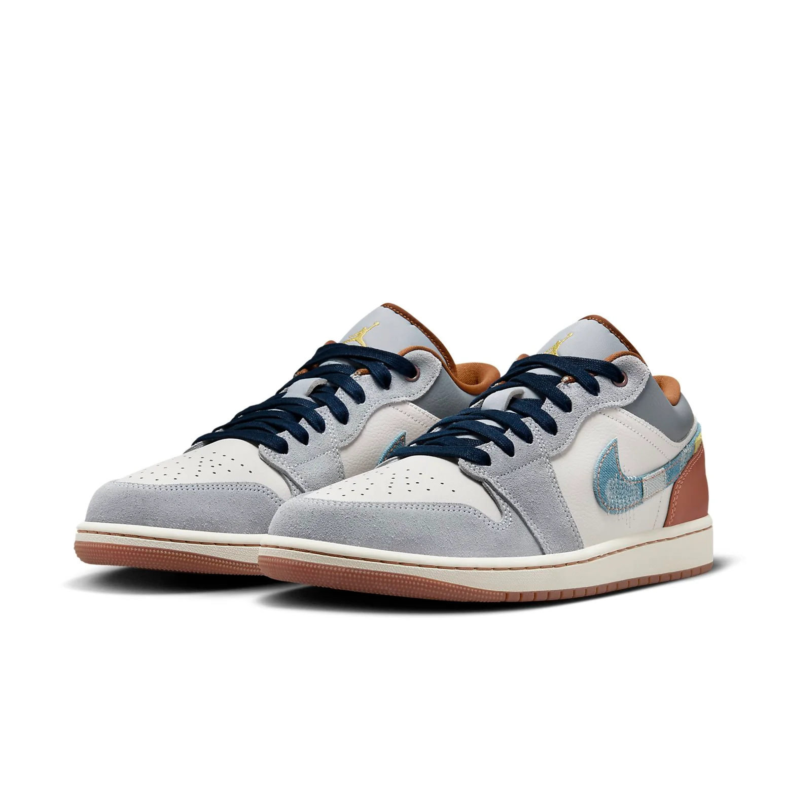 Air Jordan1 Low SE "Phantom Repaired Denim Swoosh"