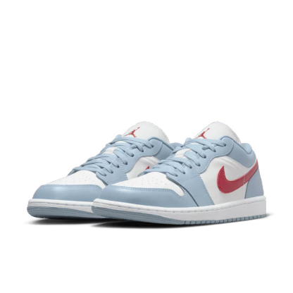 Air Jordan 1 Low "Blue Whisper & Dune Red"