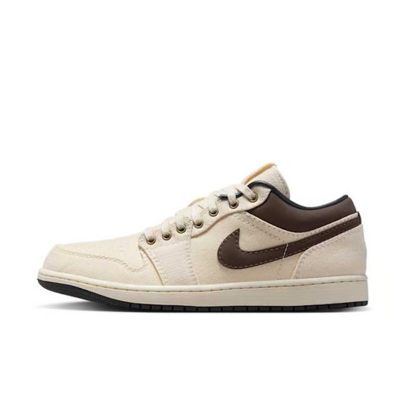 Air Jordan 1 Low Premium "Pale Ivory & Baroque Brown"