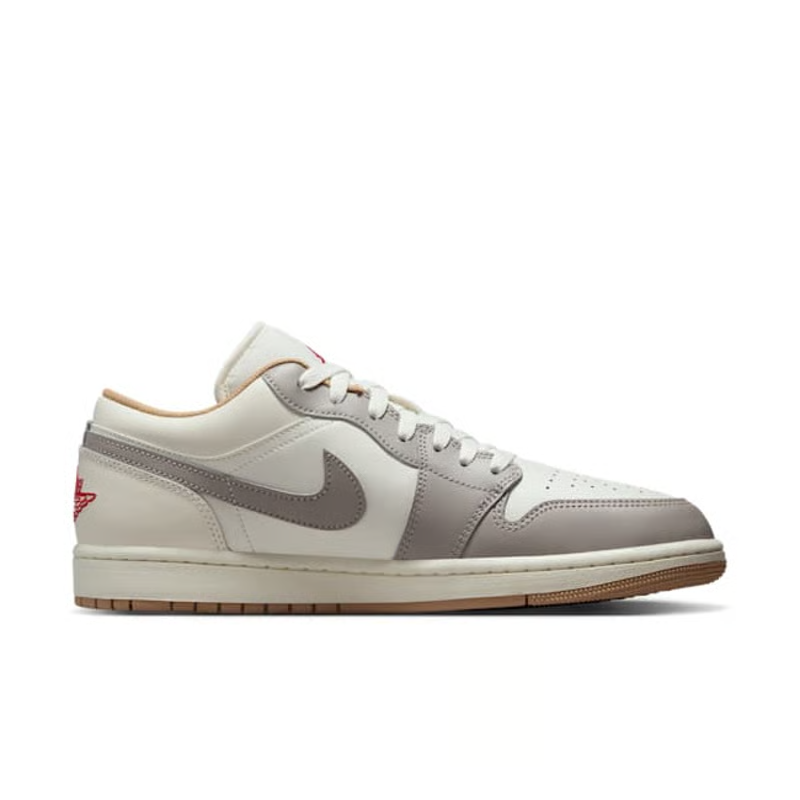 Air Jordan 1 Low "Sail Fire Red College Grey“