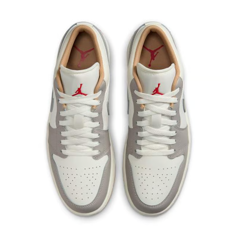 Air Jordan 1 Low "Sail Fire Red College Grey“