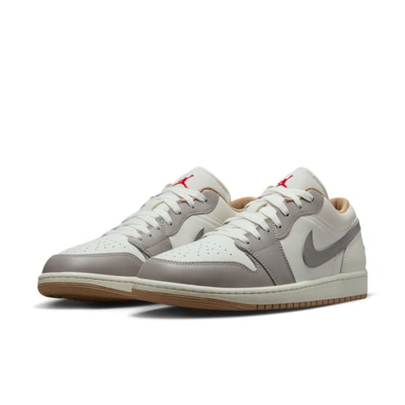Air Jordan 1 Low "Sail Fire Red College Grey“