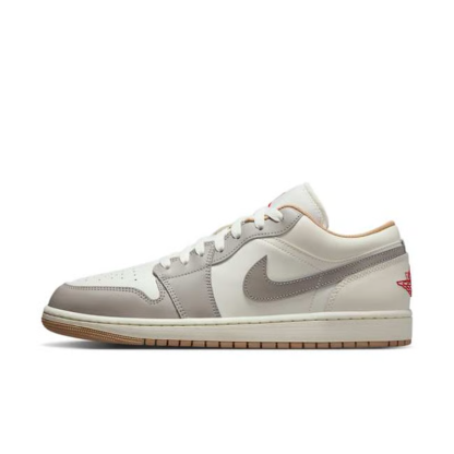 Air Jordan 1 Low "Sail Fire Red College Grey“