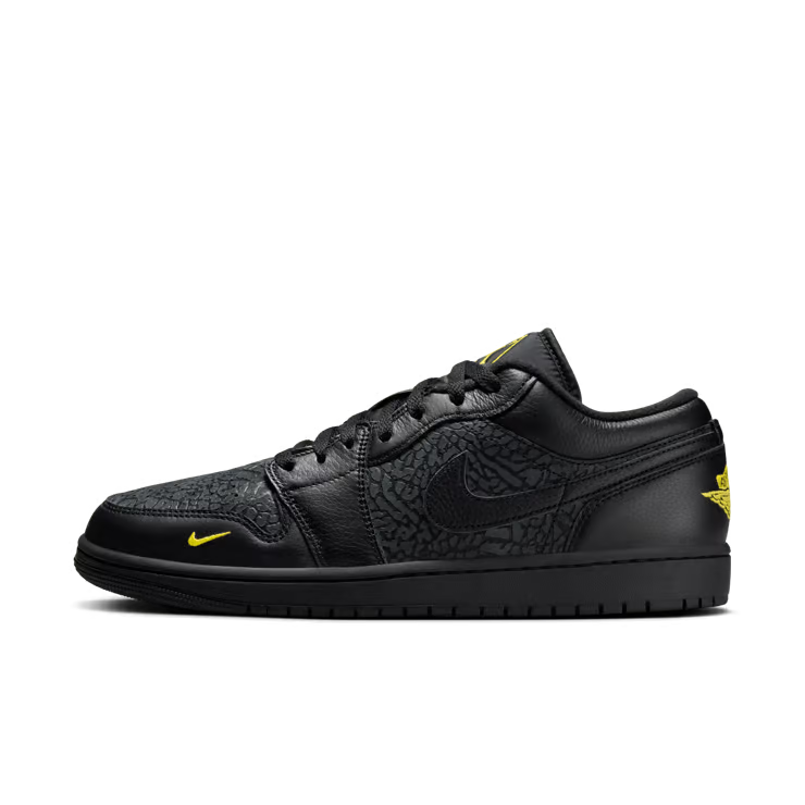 Air Jordan 1 Low SE "Black Elephant Print"