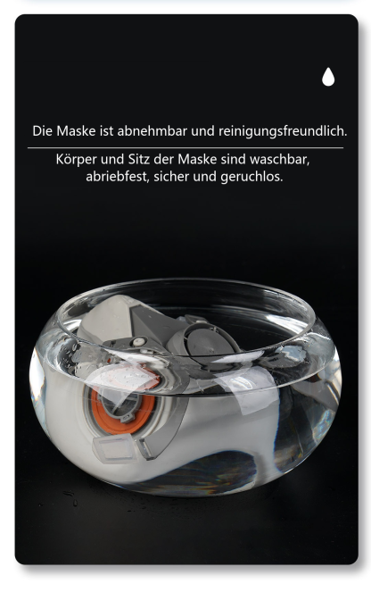 Wiederverwendbare Halbmaske mit Schutzbrille – Schutz vor Dämpfen, Chemikalien und Staub beim Malen, Schweißen und in der Holzbearbeitung