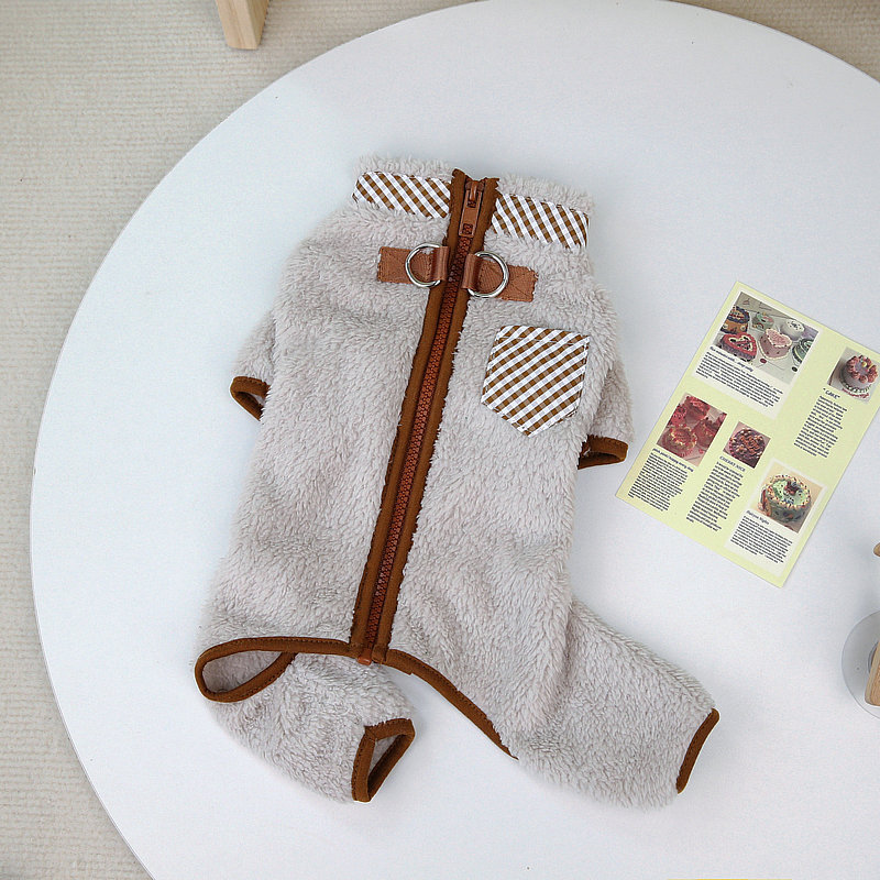 Pet zipper fleece cloth