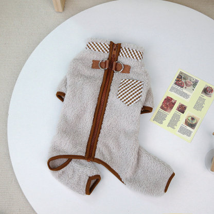 Pet zipper fleece cloth