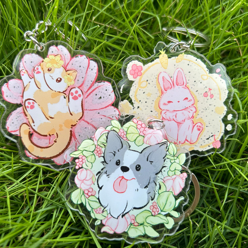 小陽幫幫｜原創手繪流浪貓狗愛心鑰匙扣