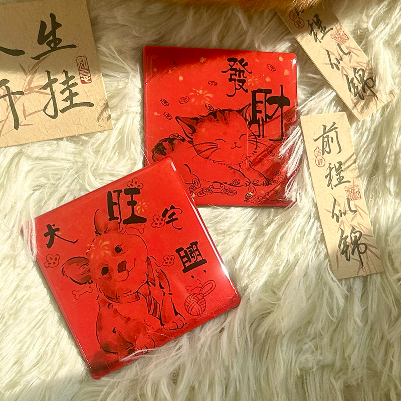 小陽幫幫｜原創設計貓狗主題磁吸祈福門貼四件套