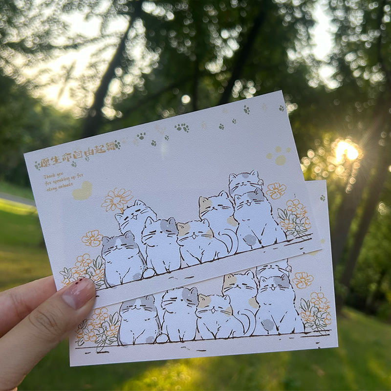 小陽幫幫｜原創設計關愛流浪貓狗公益明信片