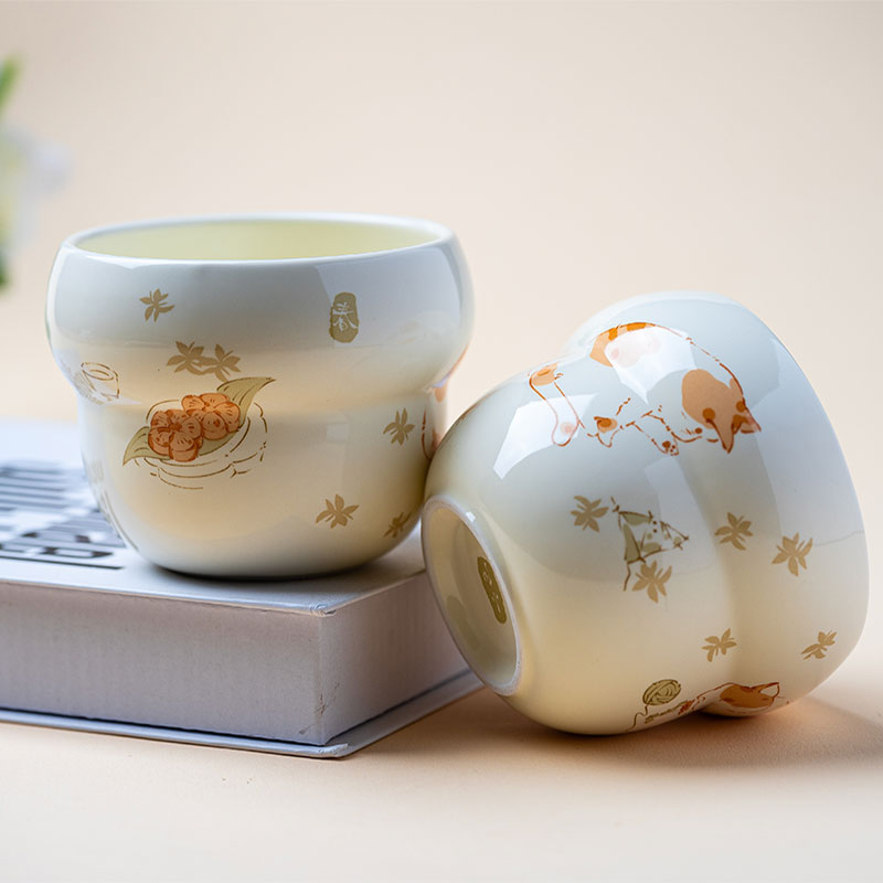 小陽幫幫｜小陽訂製花季貓貓手工復古陶瓷杯