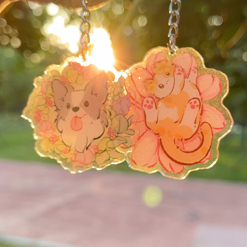 小陽幫幫｜原創手繪流浪貓狗愛心鑰匙扣