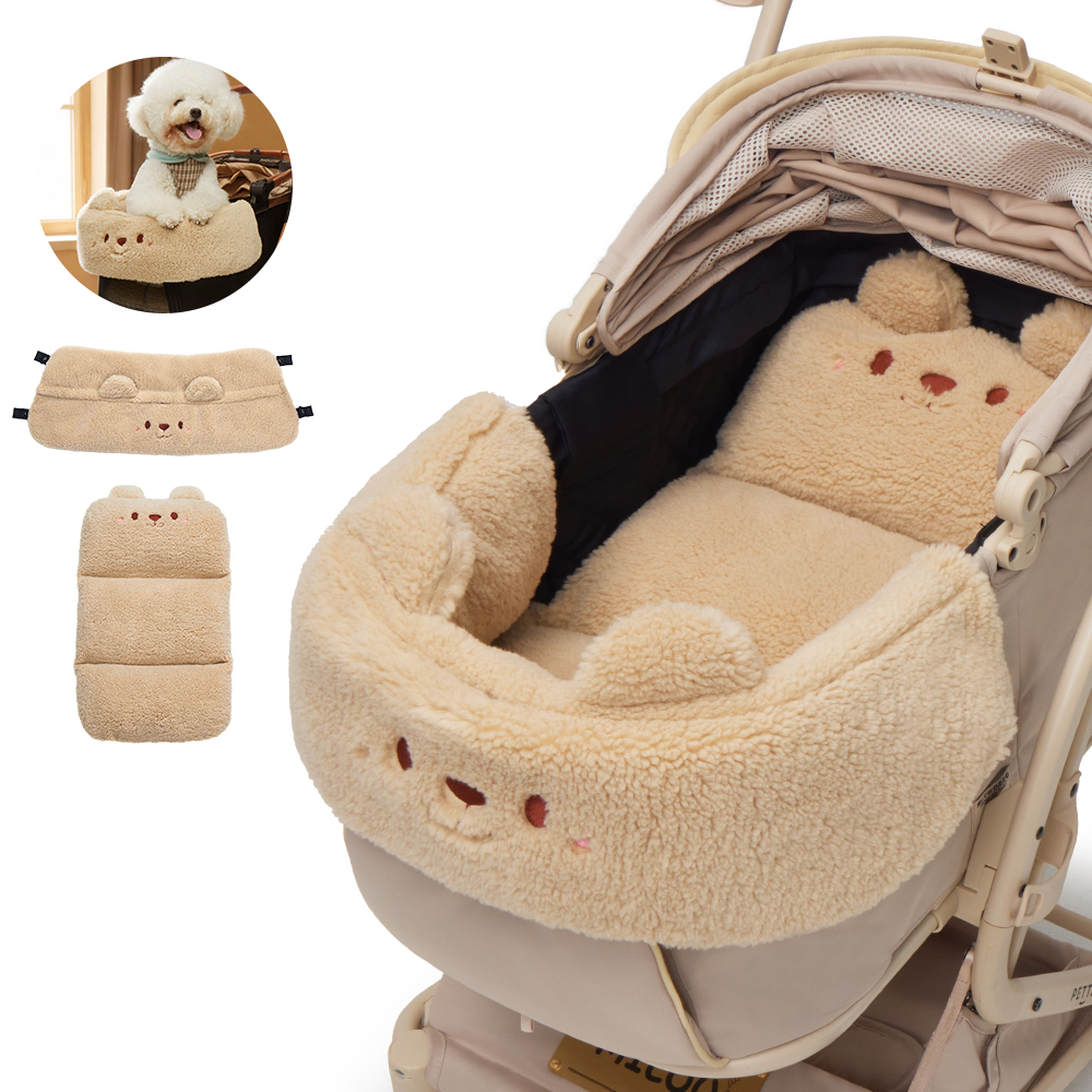 PETTENA 겨울 방한 대책! 부드럽고 귀여운 곰돌이 쿠션 2종 세트