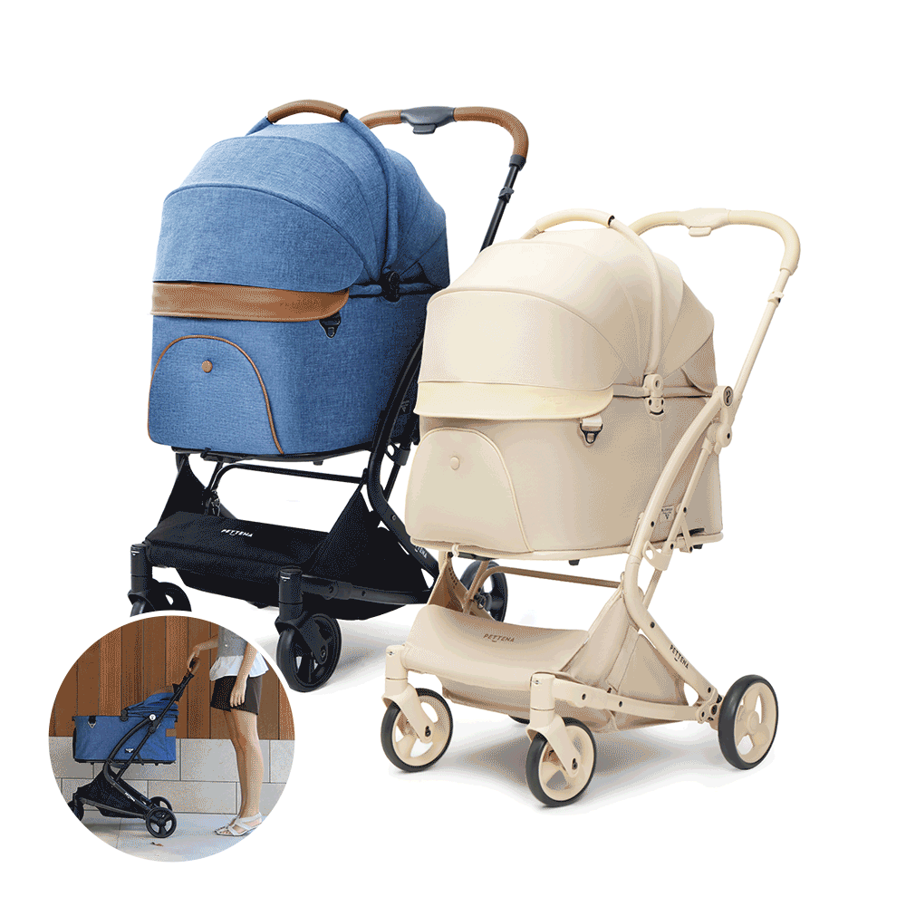 MILOU 강아지 유모차 원터치 폴딩 분리형 밀루