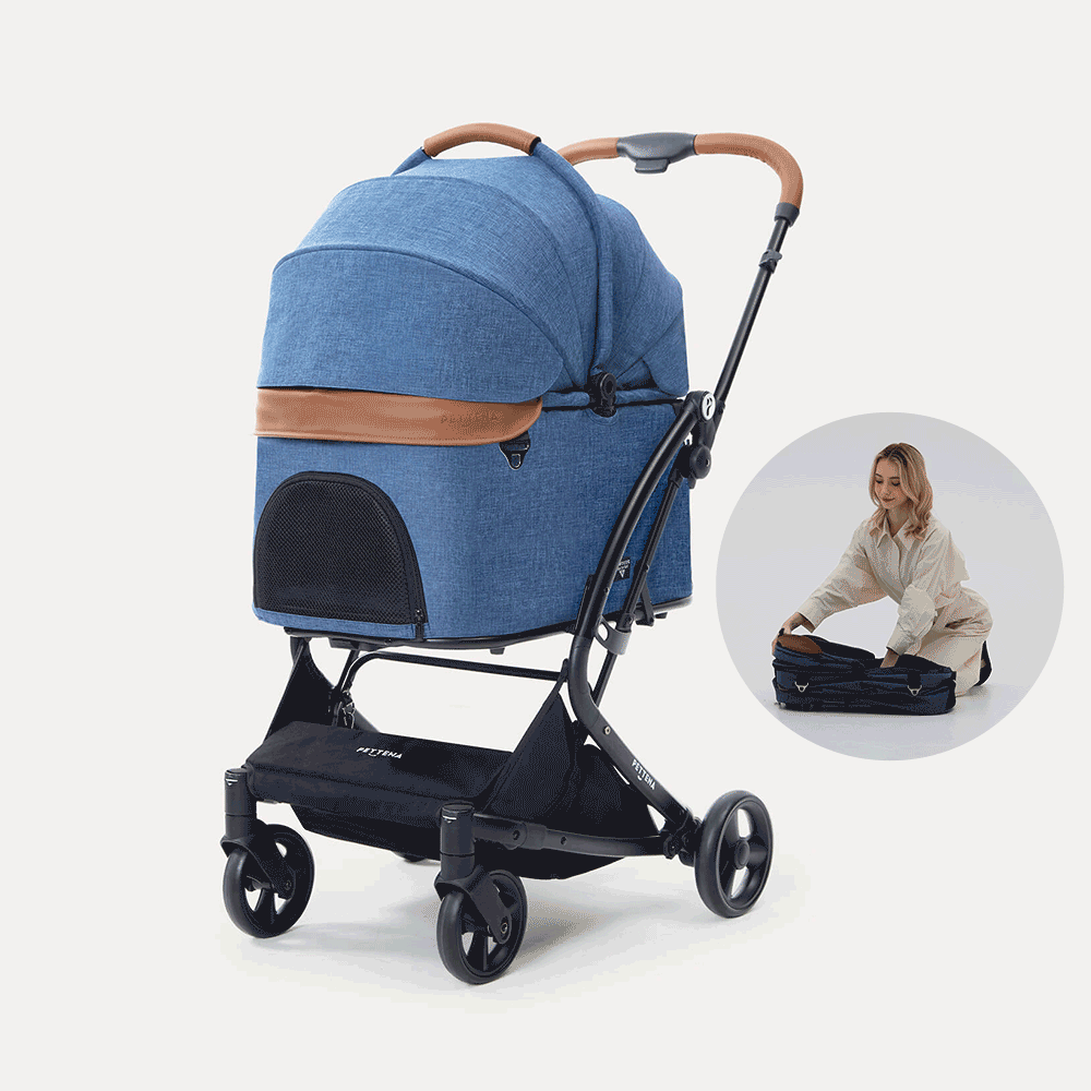 MILOU 강아지 유모차 원터치 폴딩 분리형 밀루