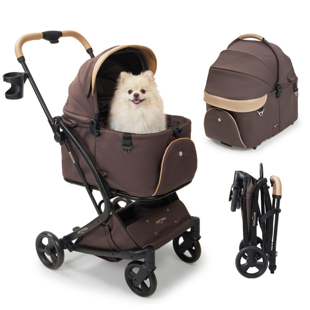 【2026SS신상】MILOU Small Size 강아지 유모차 원터치 폴딩 분리형 밀루 스몰 사이즈