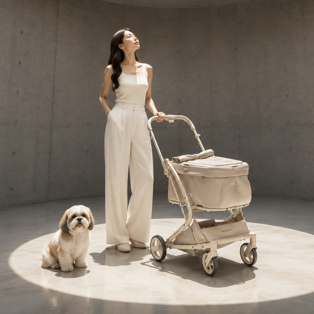 MILOU Small Size 강아지 유모차 원터치 폴딩 분리형 밀루 스몰 