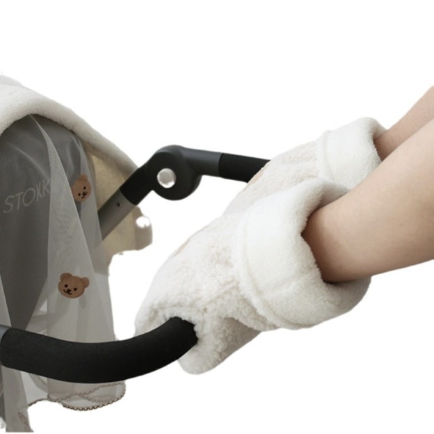 ［신상 출시］겨울 외출 준비! 반려동물 유모차용 곰 자수 핸드머프