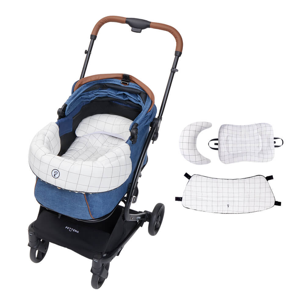 MILOU 강아지 유모차 원터치 폴딩 분리형 밀루