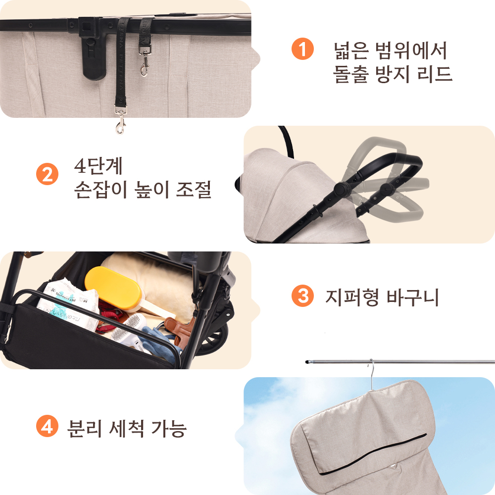 TERRA 중형견용 펫 유모차