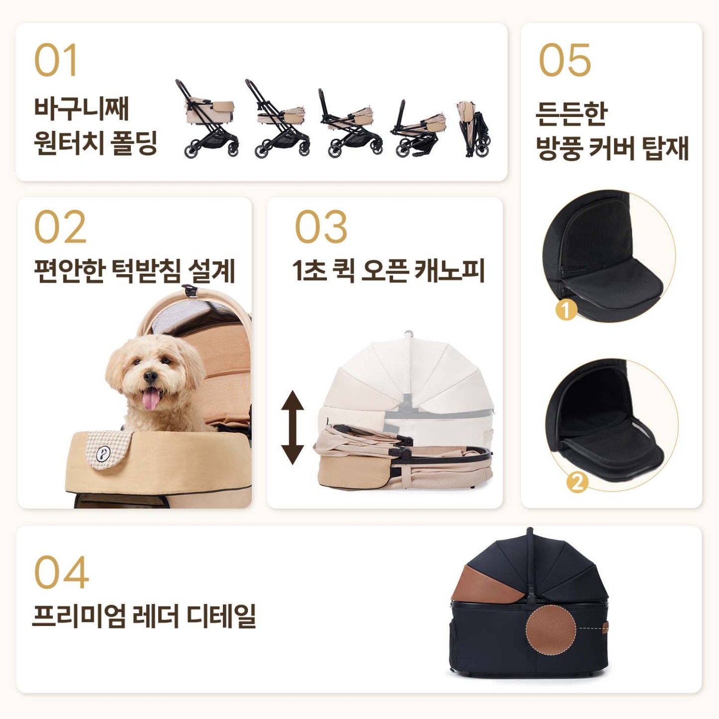 2026 NEW ORION 중대형견 다견가정 분리형 강아지 유모차 업그데이트 오리온