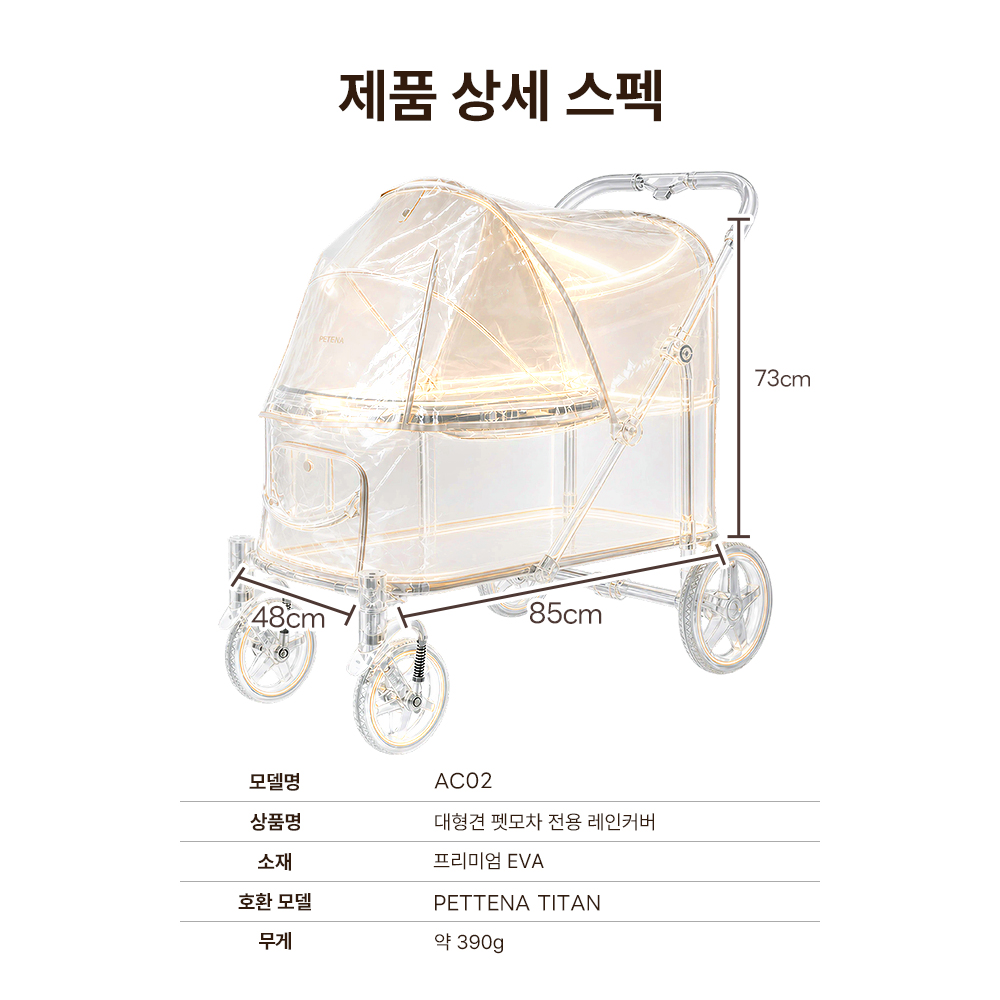 PETTENA TITAN 전용 레인커버