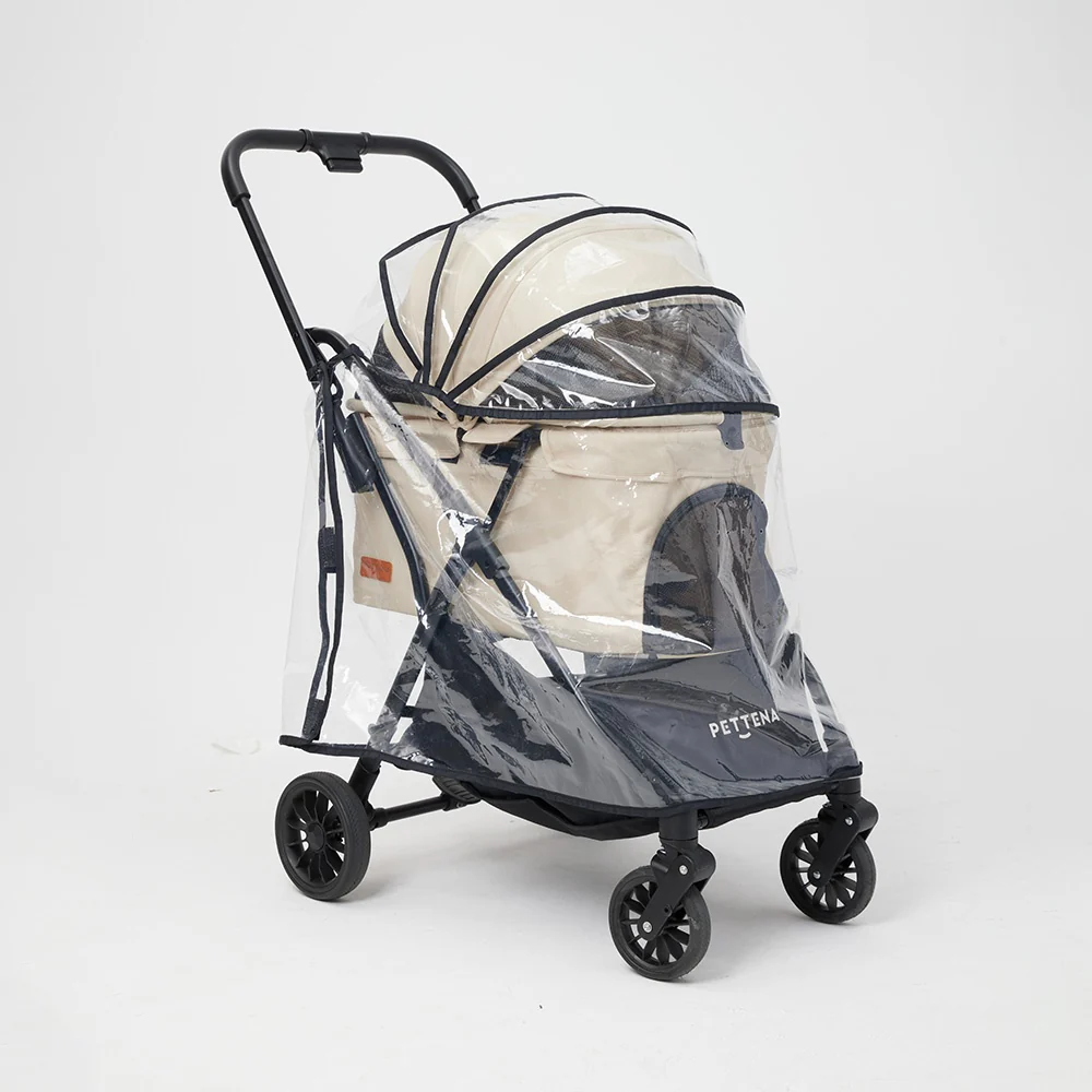  【2026SS신상】PETTENA 강아지 유모차 전용 고투명 무독성 EVA 레인커버