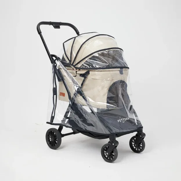  【2026SS신상】PETTENA 강아지 유모차 전용 고투명 무독성 EVA 레인커버