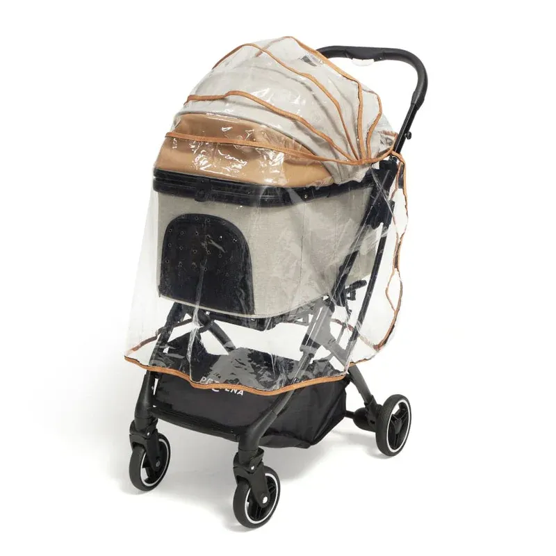 【2026SS신상】PETTENA 강아지 유모차 전용 고투명 무독성 EVA 레인커버