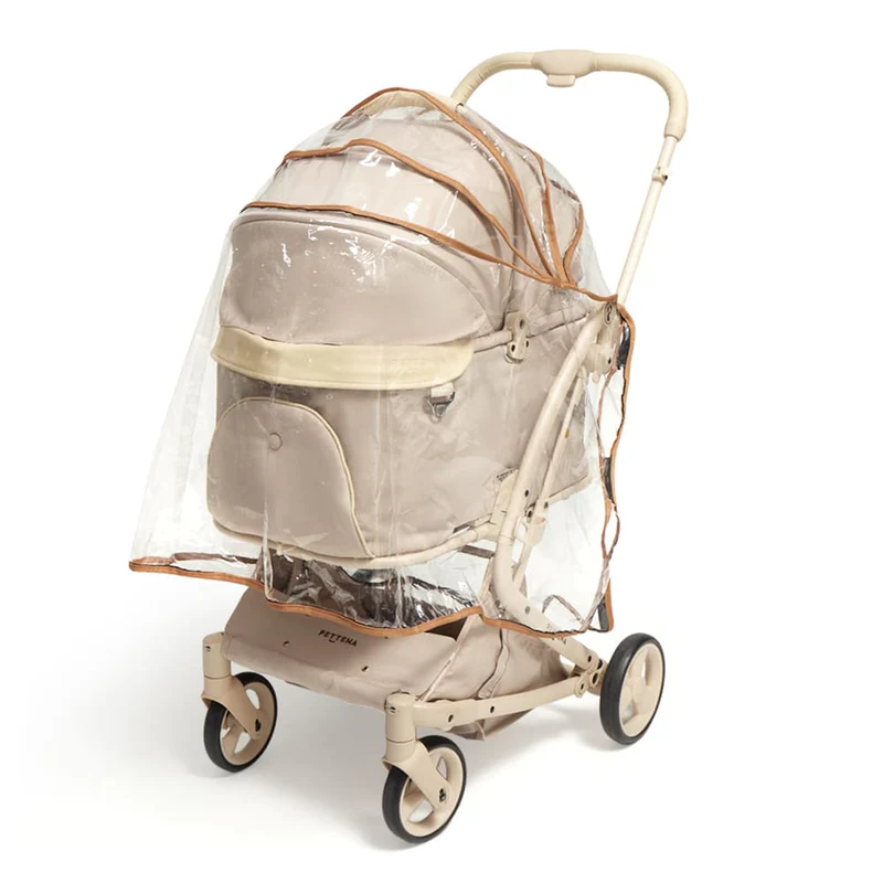  【2026SS신상】PETTENA 강아지 유모차 전용 고투명 무독성 EVA 레인커버