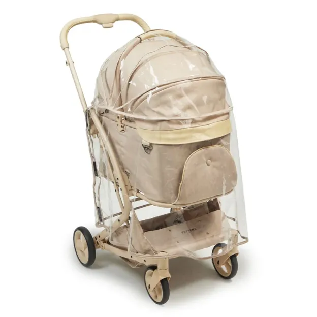  【2026SS신상】PETTENA 강아지 유모차 전용 고투명 무독성 EVA 레인커버