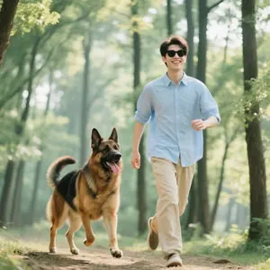 {"default":"Dog enjoying a walk outdoors with owner 강아지랑 함께 달리기  주인과 야외 산책하는 강아지"}
