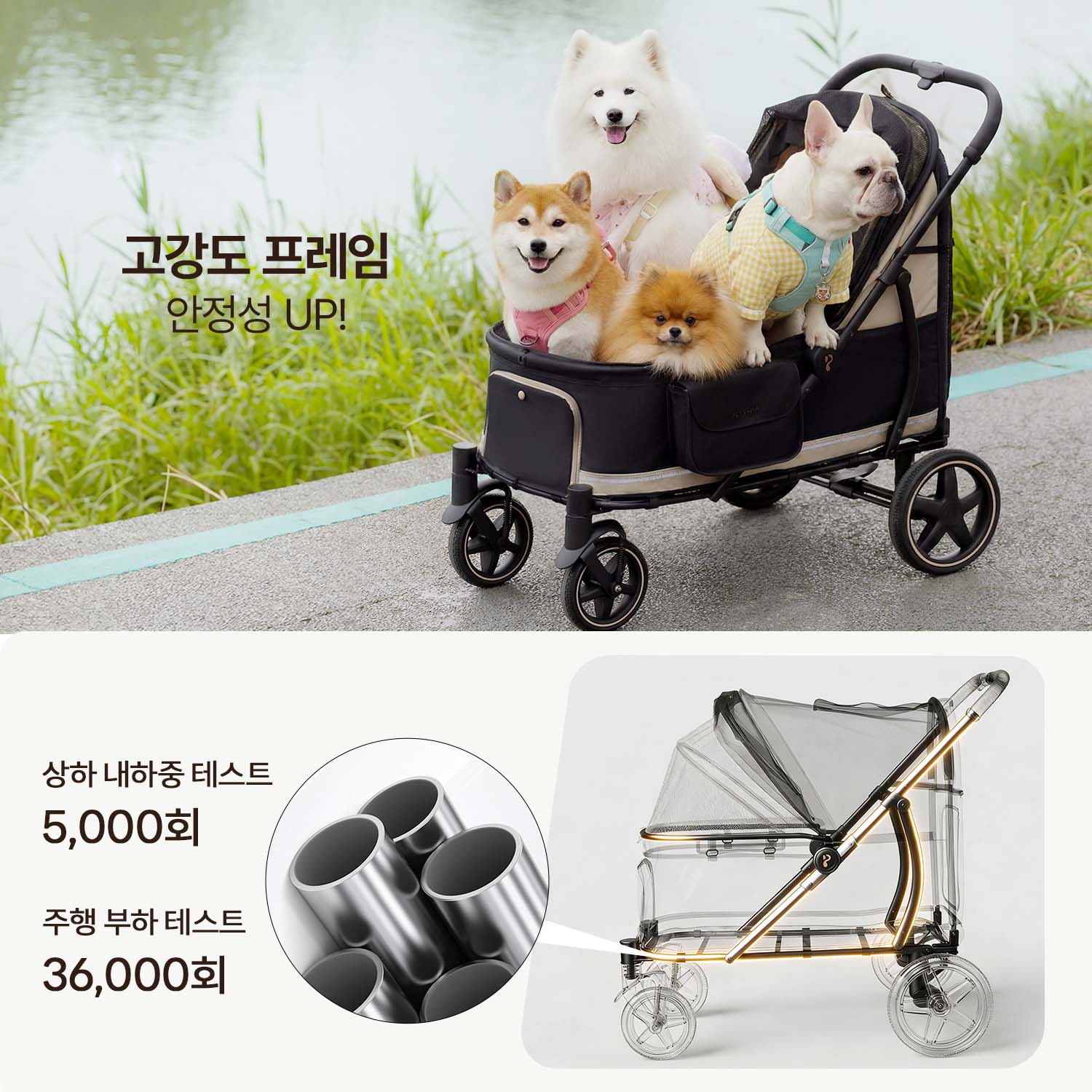 TITAN 프리미엄 대형견 유모차
