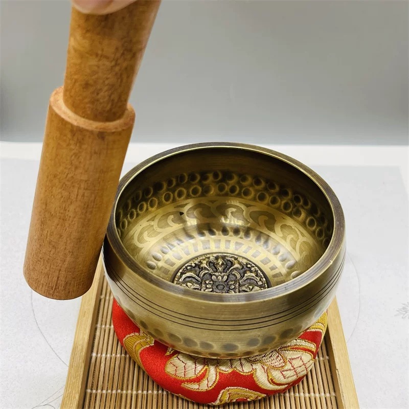 Nepalese Handmade Copper Singing Bowl, Vajra, Buddha Sound Bowl, Alms Bowl Decoration, Yoga Sound Therapy Singing Bowl