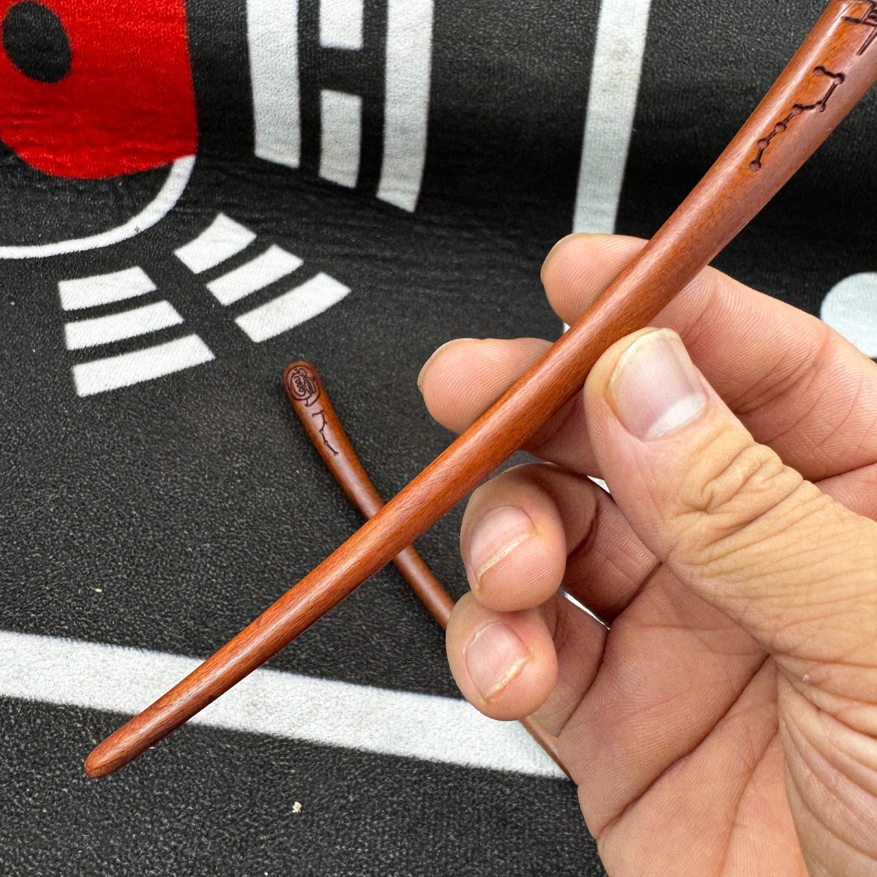 Lightning Strike Wood Jujube Wood Ziziphus Hairpin Seven-Star Handmade Hairpin