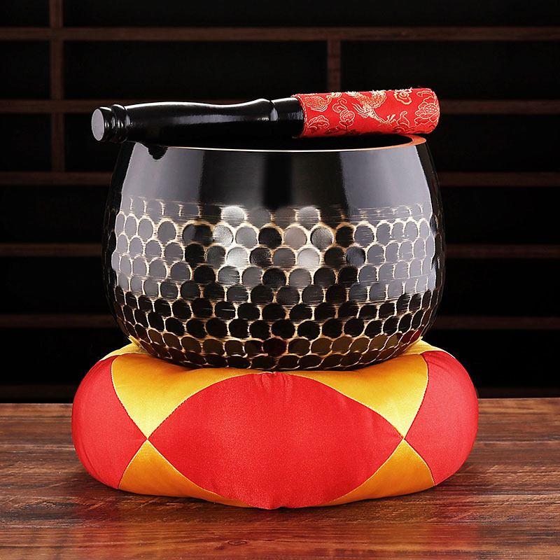 Scaly-patterned copper chime, brass ritual implement, Buddhist sound meditation bowl, calming bowl, cultivation tool