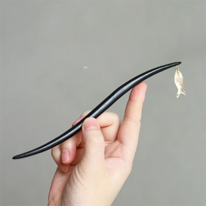 Black Ebony Hairpin Bagua Taoist Hair Styling