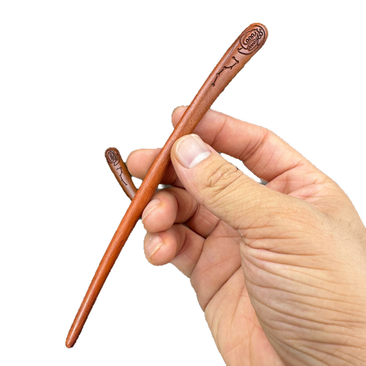 Lightning Strike Wood Jujube Wood Ziziphus Hairpin Seven-Star Handmade Hairpin