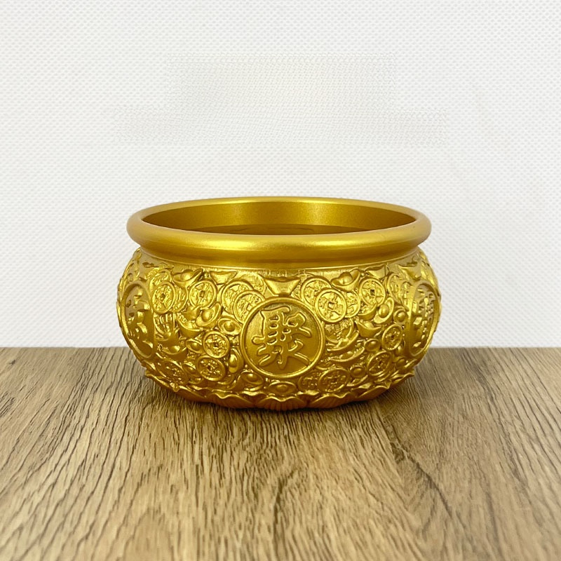 Solid copper cornucopia ornament, ingot cornucopia copper decoration for worship