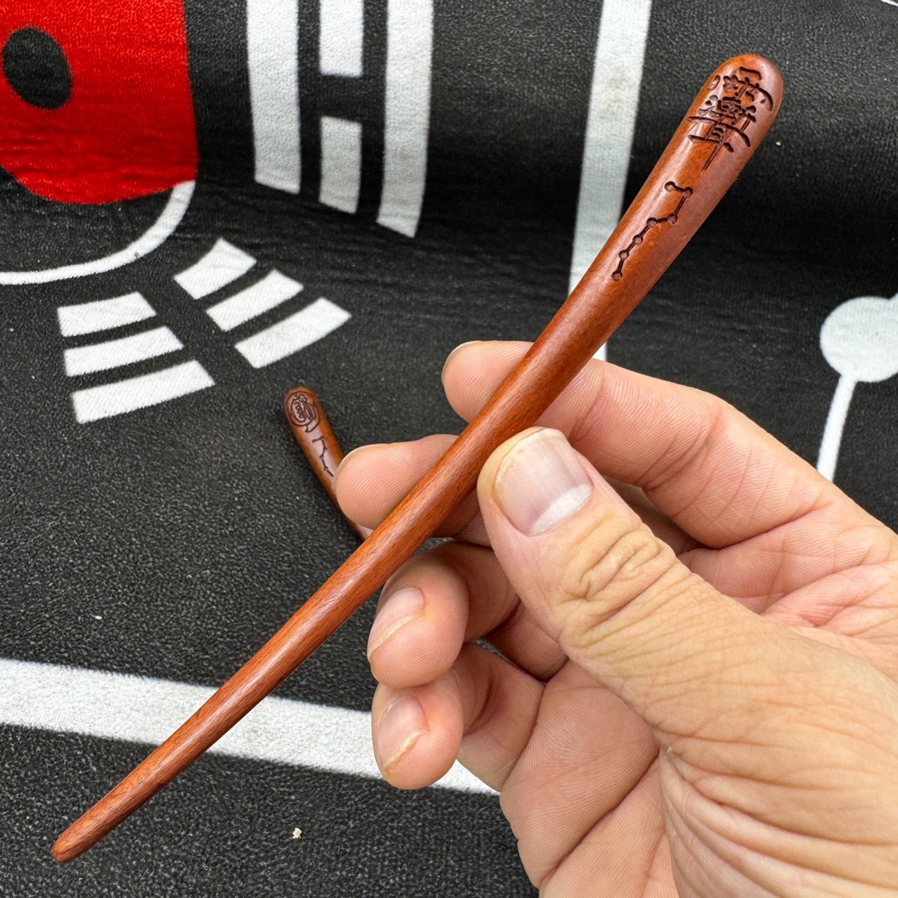 Lightning Strike Wood Jujube Wood Ziziphus Hairpin Seven-Star Handmade Hairpin