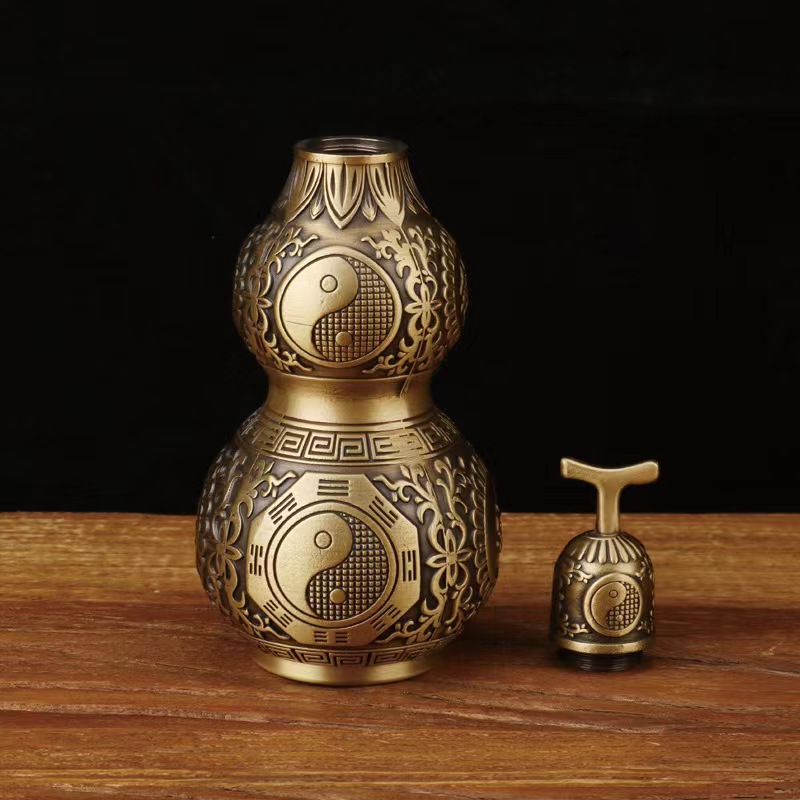 Brass Bagua Town House Gourd Hollow Treasure Gourd Bronze Ornament