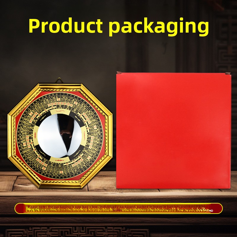 Bagua mirror, concave-convex mirror, Nine-Palace Tai Chi pendant, handicraft, ornament