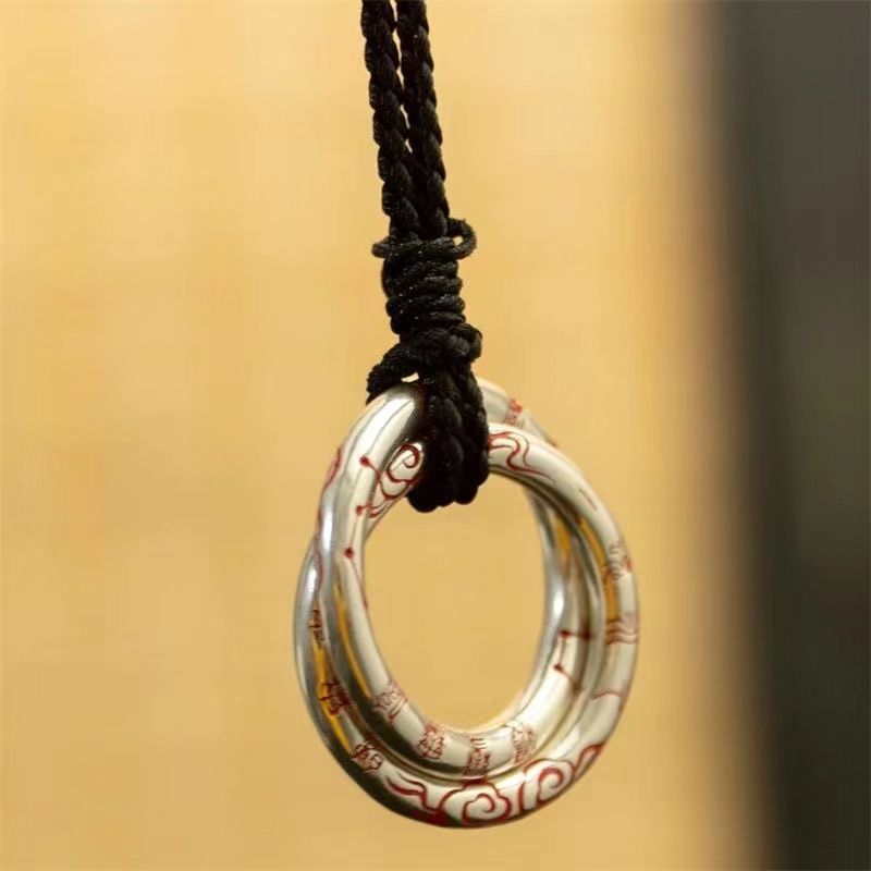 Taoist <Xiangyun Seven Stars Mantra> Universe Circle Pendant Imperial Order Necklace