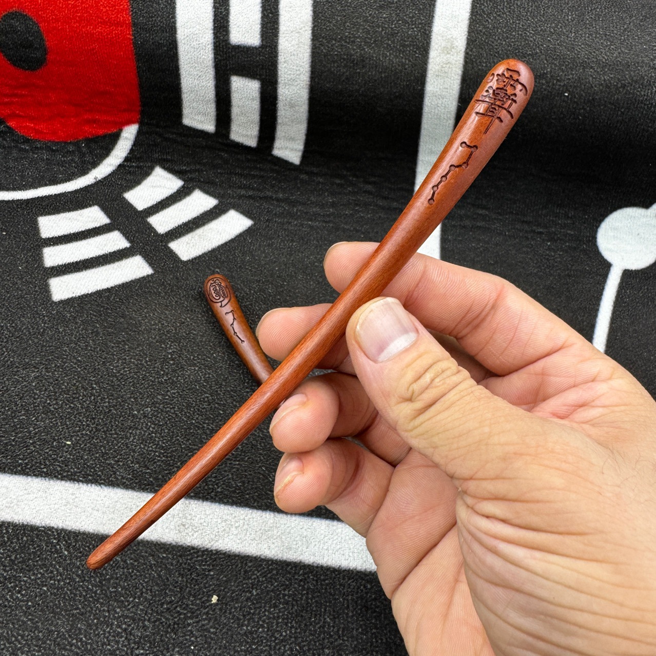 Lightning Strike Wood Jujube Wood Ziziphus Hairpin Seven-Star Handmade Hairpin