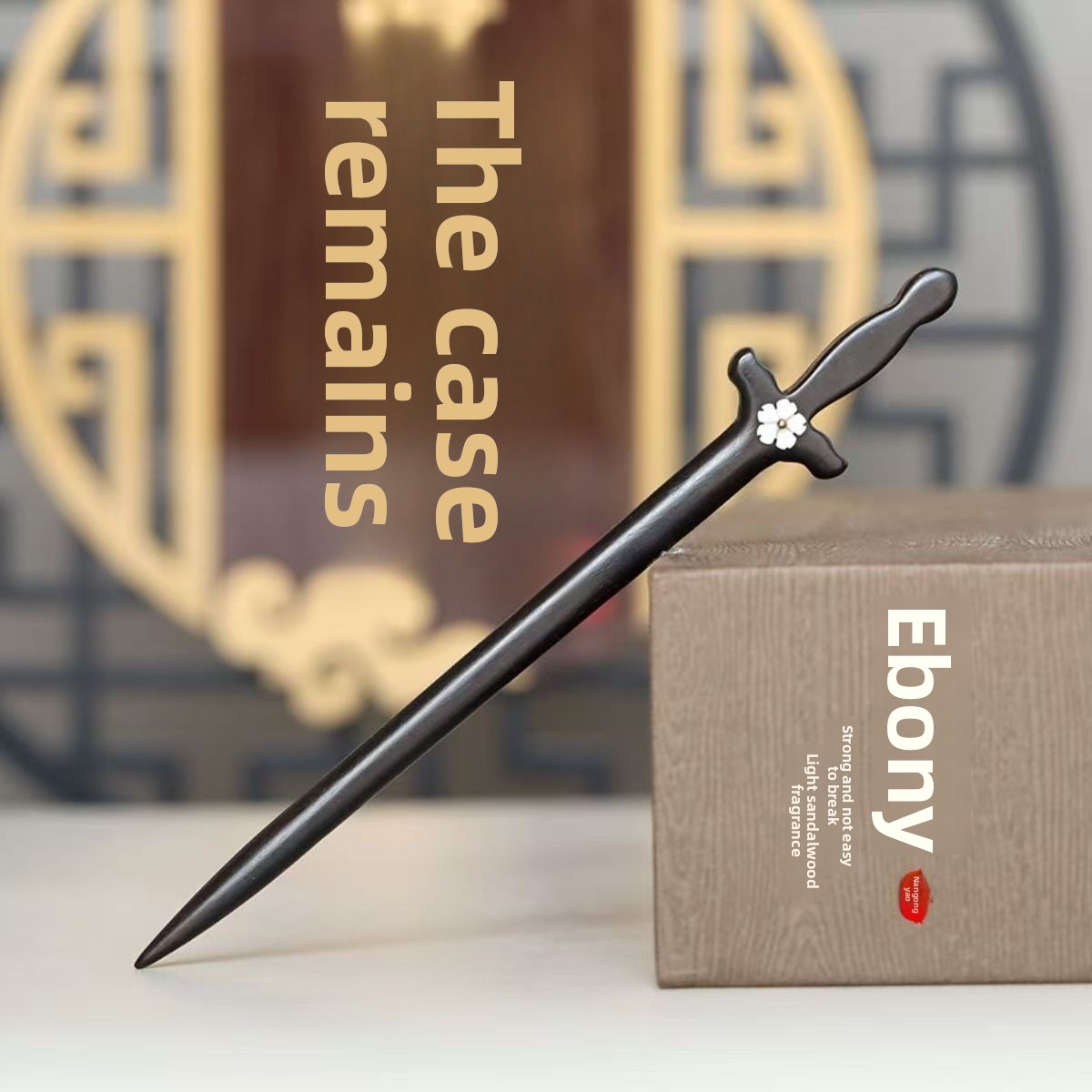 Black Ebony Hairpin Bagua Taoist Hair Styling