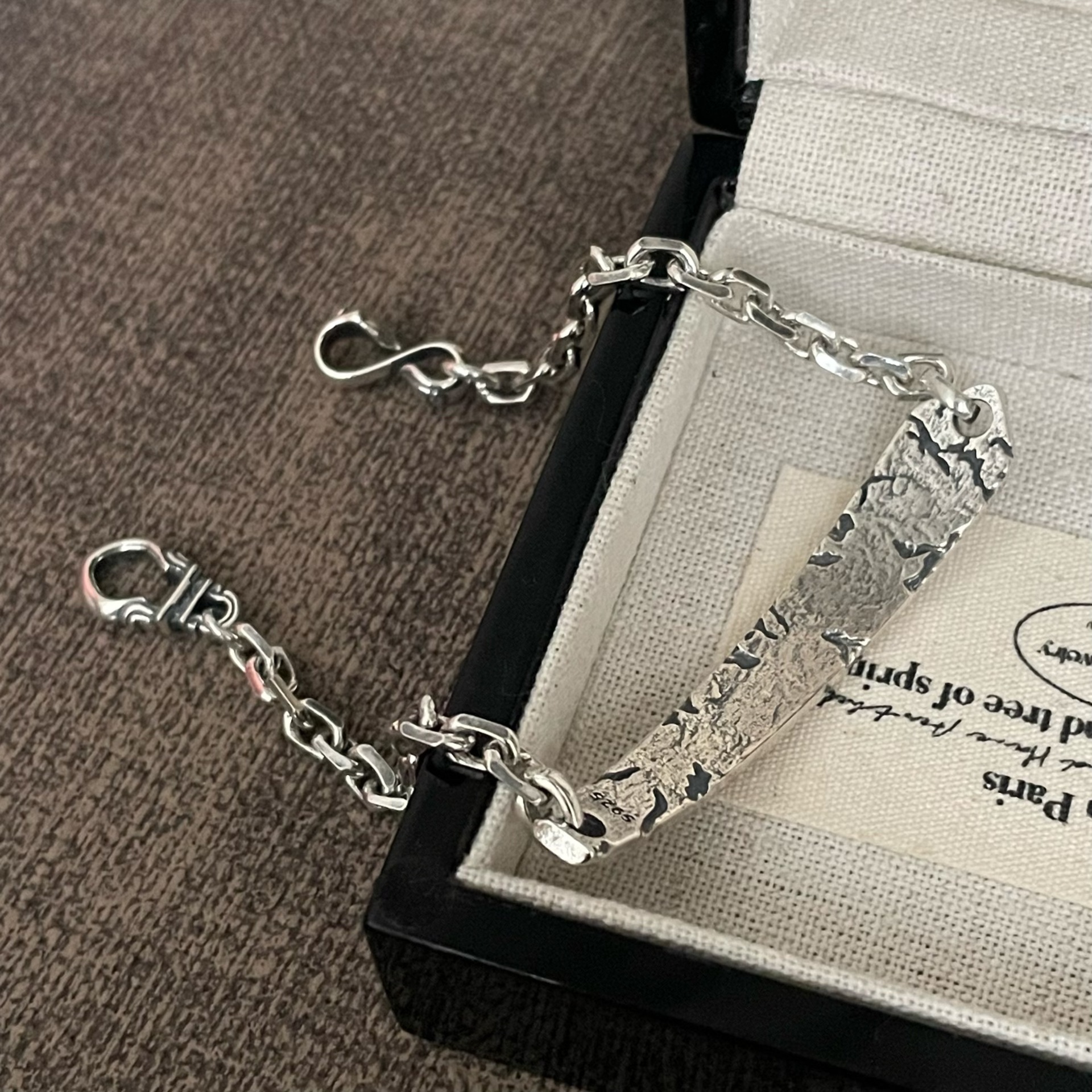 Five-Way God of Wealth Amulet Bracelet Vintage Distressed Tibetan Style